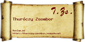 Thuróczy Zsombor névjegykártya