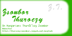 zsombor thuroczy business card